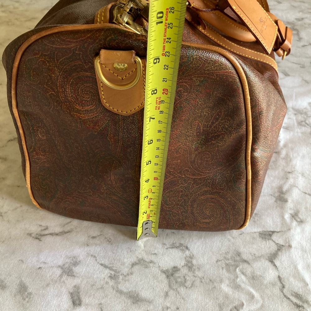 ETRO Milano Burgundy Maroon paisley vintage Duffel Bag - Picture 8 of 14